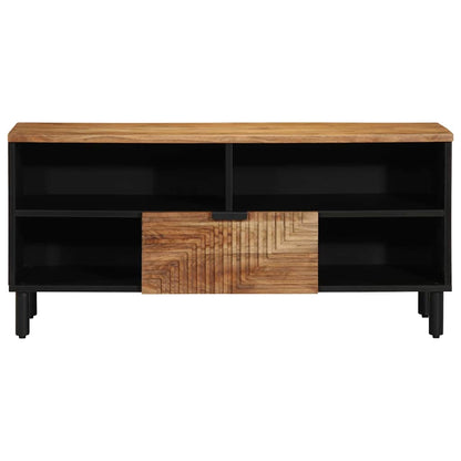 TV Cabinet with Drawer Brown 100 x 33 x 46 cm Solid Mango Wood