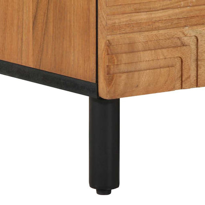 TV Cabinet with Drawer Brown 80 x 33 x 46 cm Solid Mango Wood