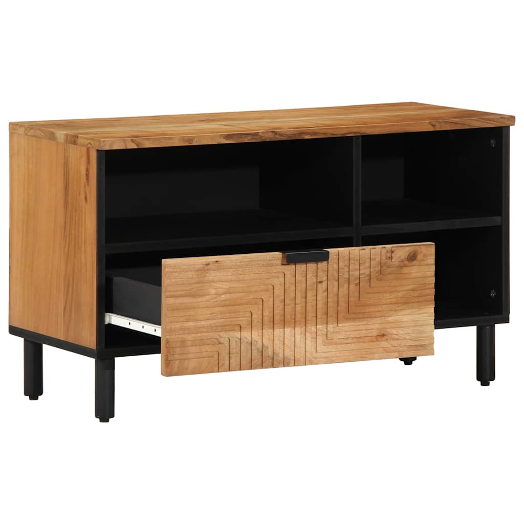 TV Cabinet with Drawer Brown 80 x 33 x 46 cm Solid Mango Wood