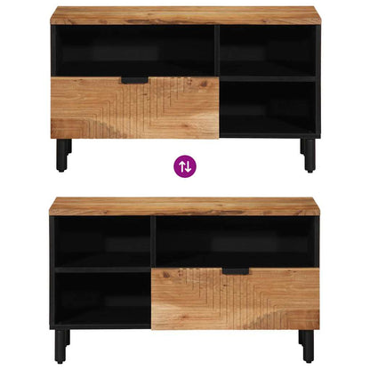 TV Cabinet with Drawer Brown 80 x 33 x 46 cm Solid Mango Wood