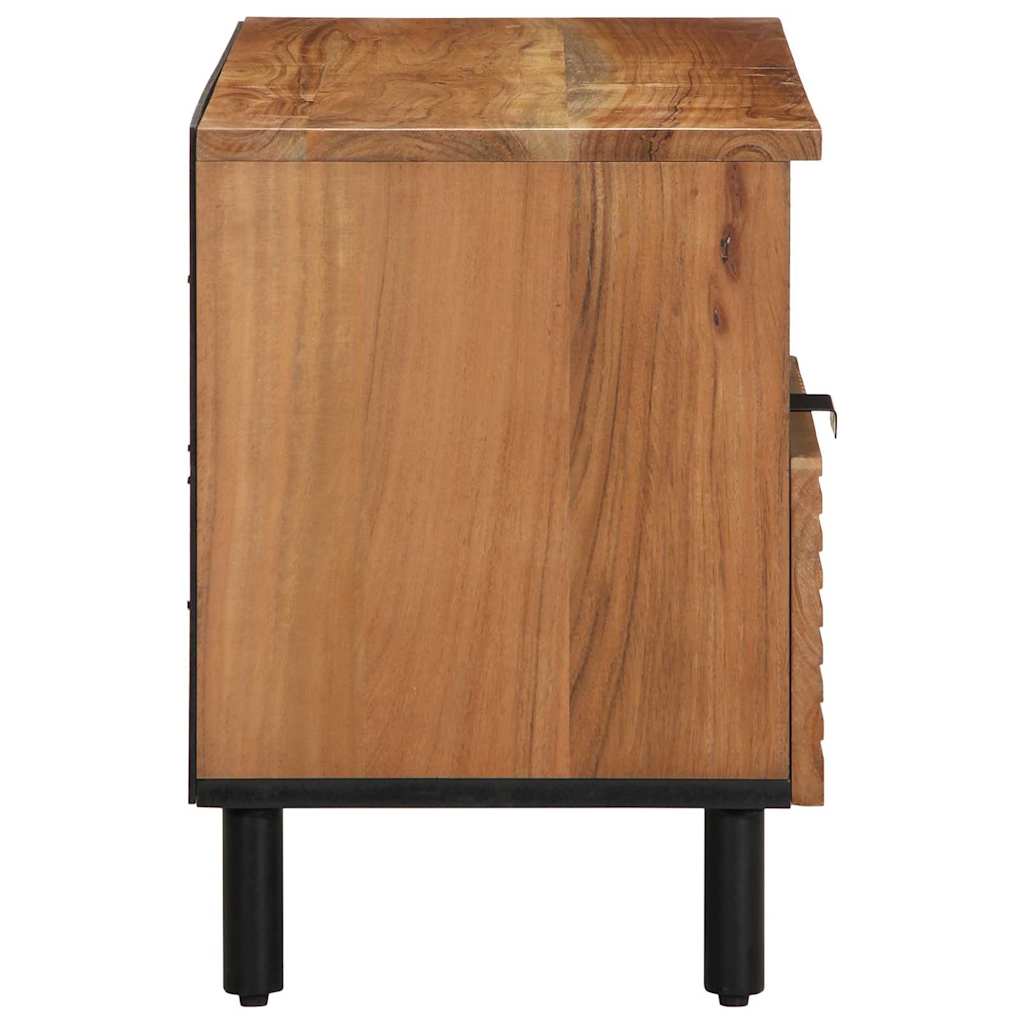 TV Cabinet with Drawer Brown 80 x 33 x 46 cm Solid Mango Wood