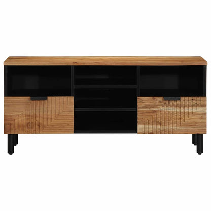 TV Cabinet with Drawer Brown 100 x 33 x 46 cm Solid Mango Wood