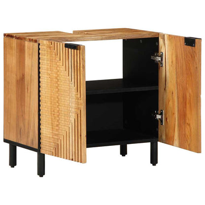 Bathroom Sink Cabinet Brown 62 x 33 x 58 cm Solid Mango Wood