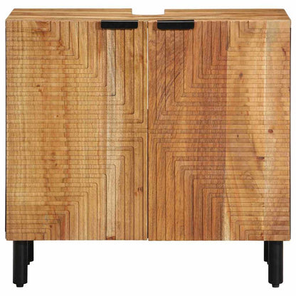 Bathroom Sink Cabinet Brown 62 x 33 x 58 cm Solid Mango Wood