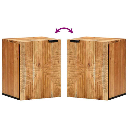 Bathroom Hanging Cabinet Brown 38 x 33 x 48 cm Solid Mango Wood
