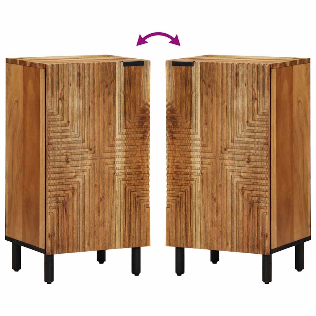 Sideboard with Shelf Brown 40 x 33 x 75 cm Solid Mango Wood