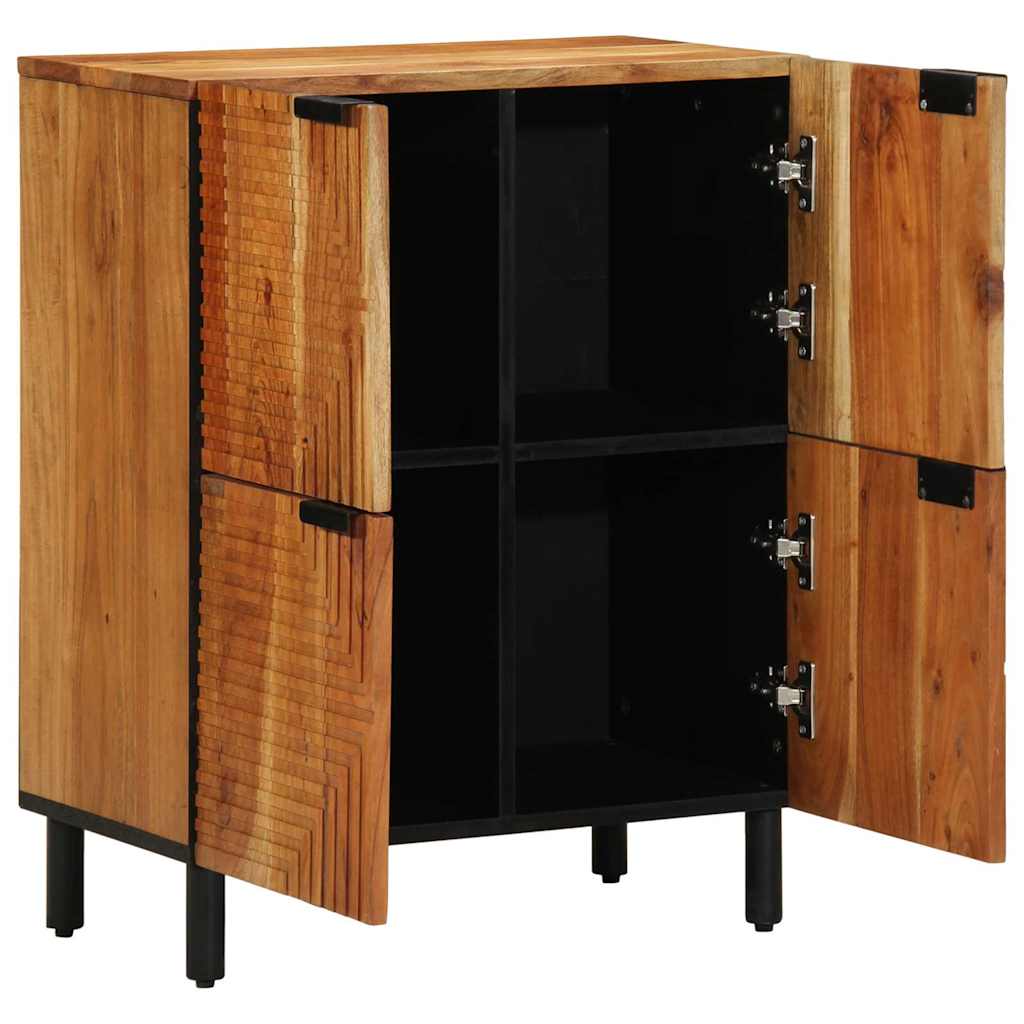 Sideboard with Shelf Brown 60 x 33 x 75 cm Solid Mango Wood