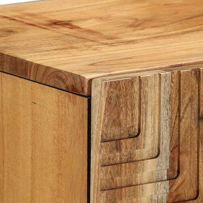 Sideboard with Shelf Brown 90 x 33 x 75 cm Solid Mango Wood