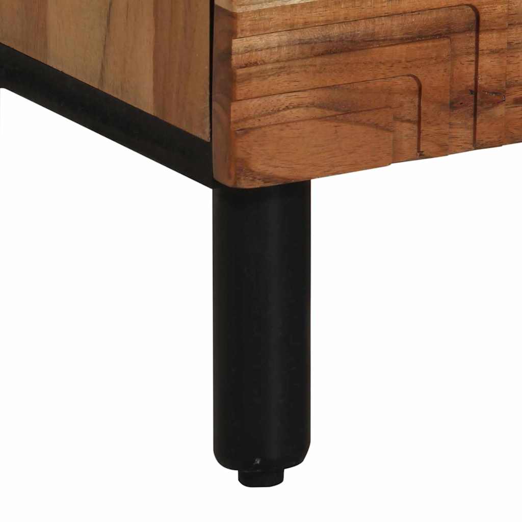 Highboard with Shelf Brown 40 x 33 x 110 cm Solid Mango Wood