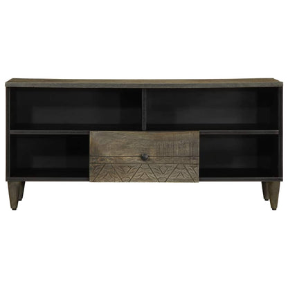 TV Cabinet Black 100x33x46 cm Solid Wood Mango