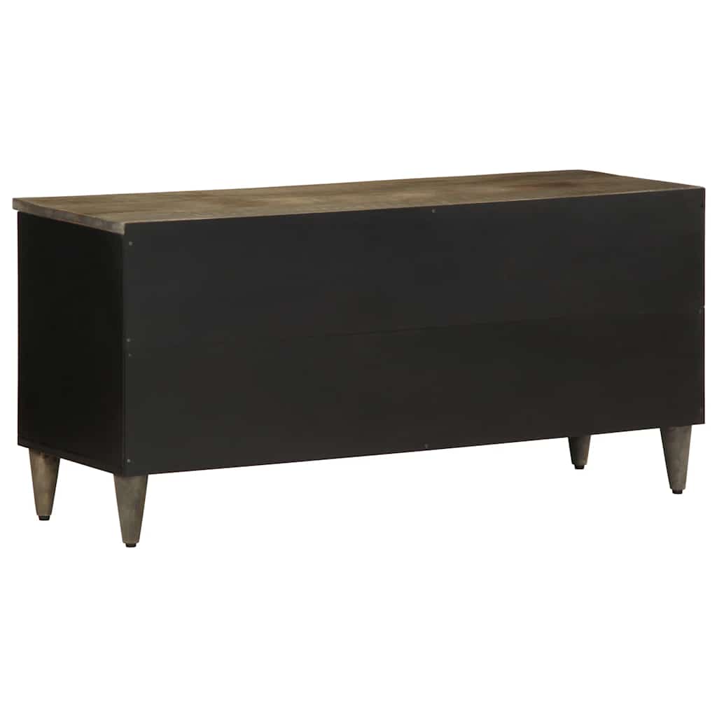 TV Cabinet Black 100x33x46 cm Solid Wood Mango