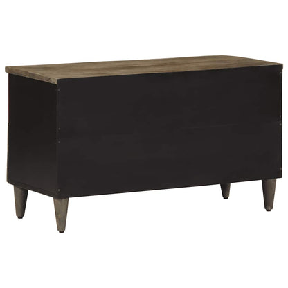 TV Cabinet Black 80x33x46 cm Solid Wood Mango