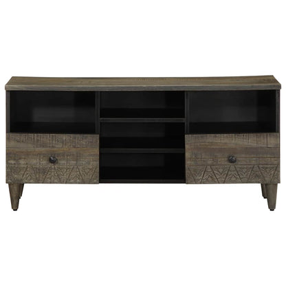 TV Cabinet Black 100x33x46 cm Solid Wood Mango