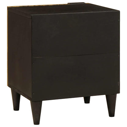 Bedside Cabinet 2 pcs Black and Gold 40 x 33 x 46 cm