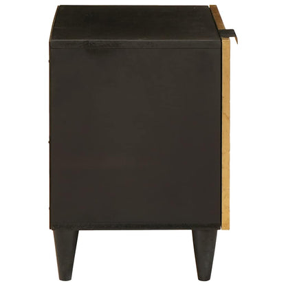 Bedside Cabinet 2 pcs Black and Gold 40 x 33 x 46 cm