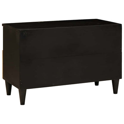 TV Cabinet Black and Gold 70 x 33 x 46 cm Engineered wood