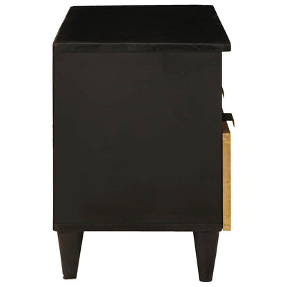 TV Cabinet Black and Gold 70 x 33 x 46 cm Engineered wood