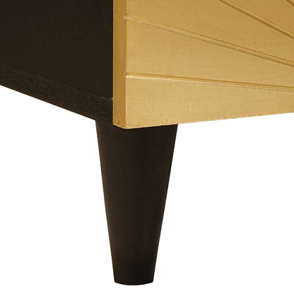 Bedside Cabinet Black and Gold 40 x 33 x 46 cm Engineered Wood