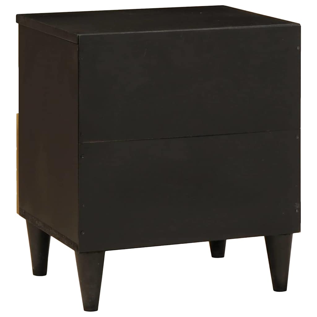 Bedside Cabinet 2 pcs Black and Gold 40 x 33 x 46 cm