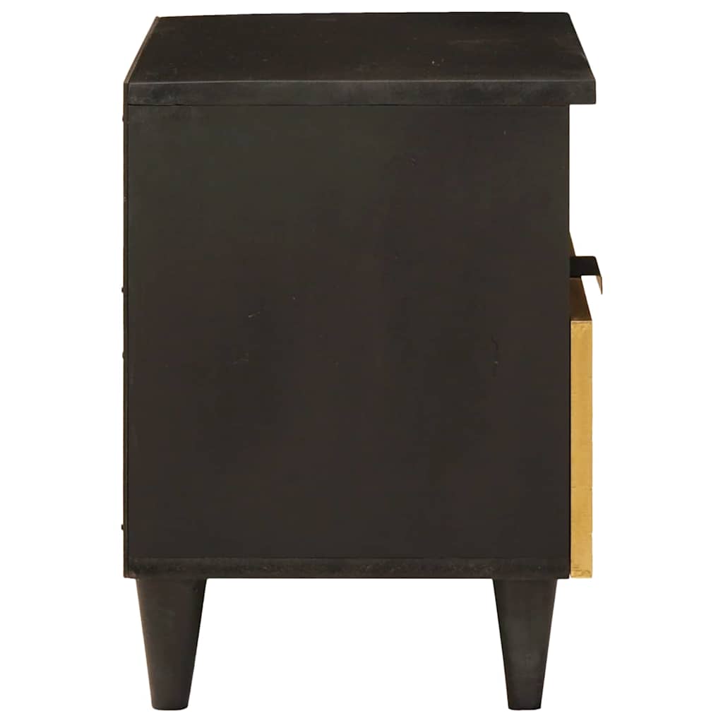 Bedside Cabinet 2 pcs Black and Gold 40 x 33 x 46 cm