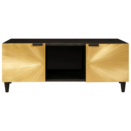 Coffee Table Black and Gold 100 x 54 x 40 cm Engineered Wood