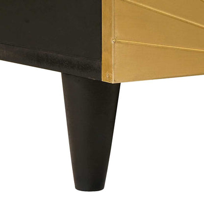 Coffee Table Black and Gold 40 x 33 x 46 cm Engineered Wood