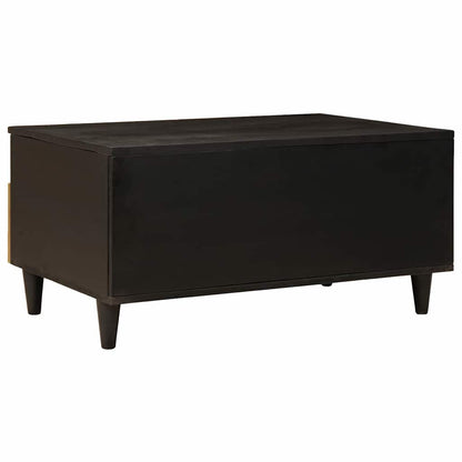 Coffee Table Black and Gold 40 x 33 x 46 cm Engineered Wood