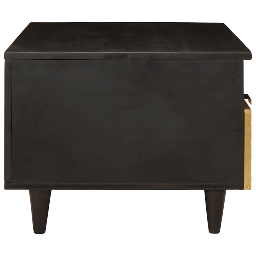 Coffee Table Black and Gold 40 x 33 x 46 cm Engineered Wood