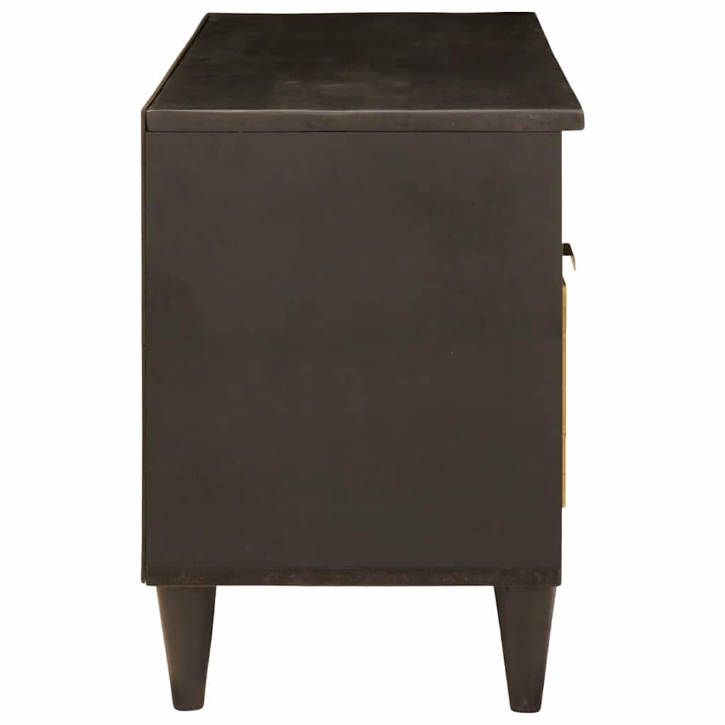 TV Cabinet Black and Gold 100 x 33 x 46 cm Engineered wood