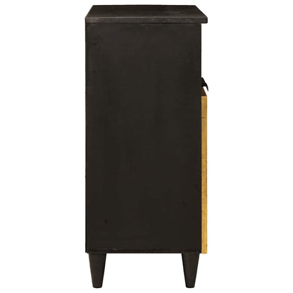 Sideboard Black and Gold 60 x 33 x 75 cm Solid Mango Wood