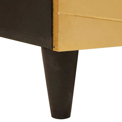 Side Cabinet Black and Gold 60 x 33.5 x 100 cm Solid Mango Wood