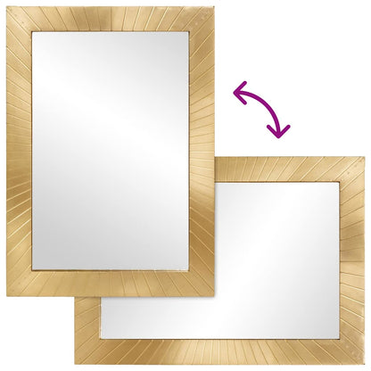Bathroom Mirror Wall-mounted with Mirror Gold 50 x 2.5 x 70 cm