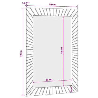 Bathroom Mirror Wall-mounted with Mirror Gold 50 x 2.5 x 70 cm