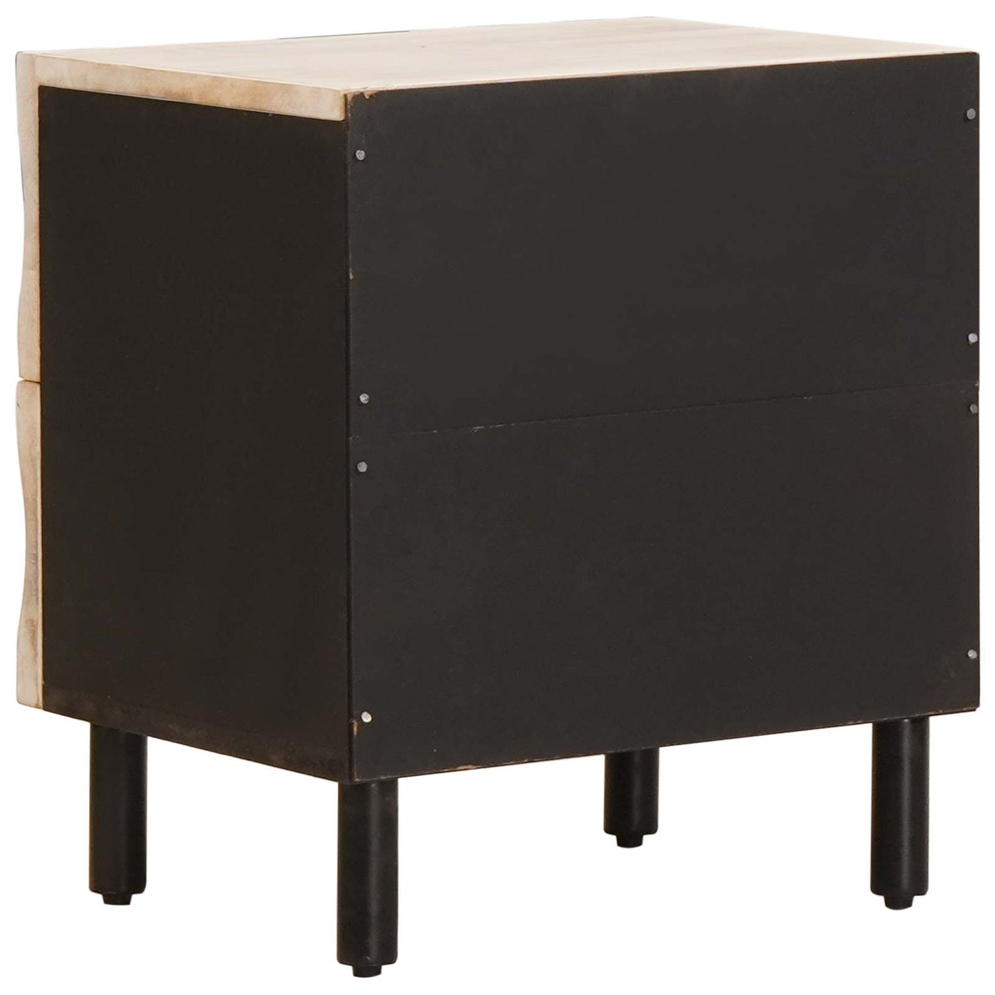 Bedside Cabinet White 40 x 33 x 46 cm Solid Mango Wood
