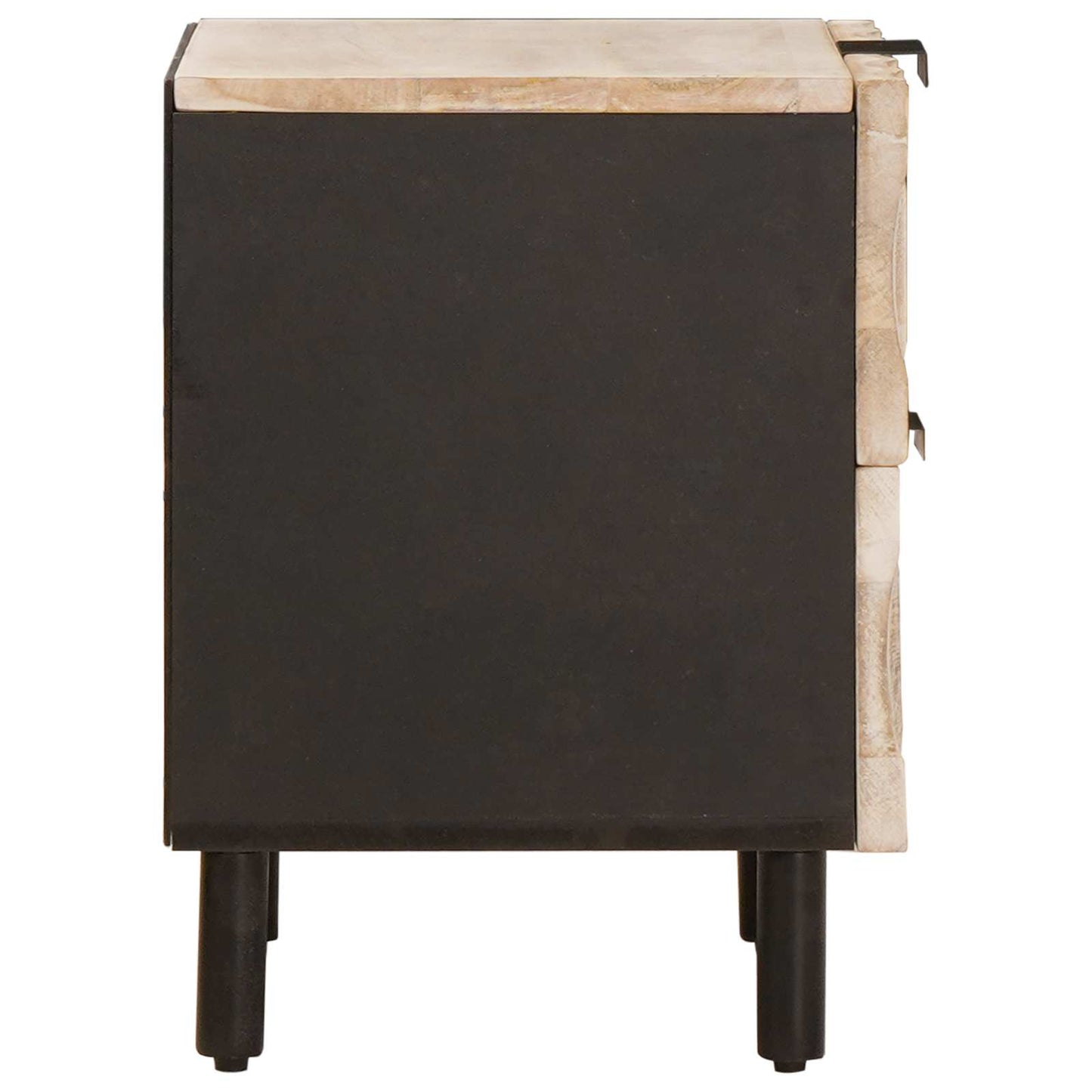 Bedside Cabinet White 40 x 33 x 46 cm Solid Mango Wood