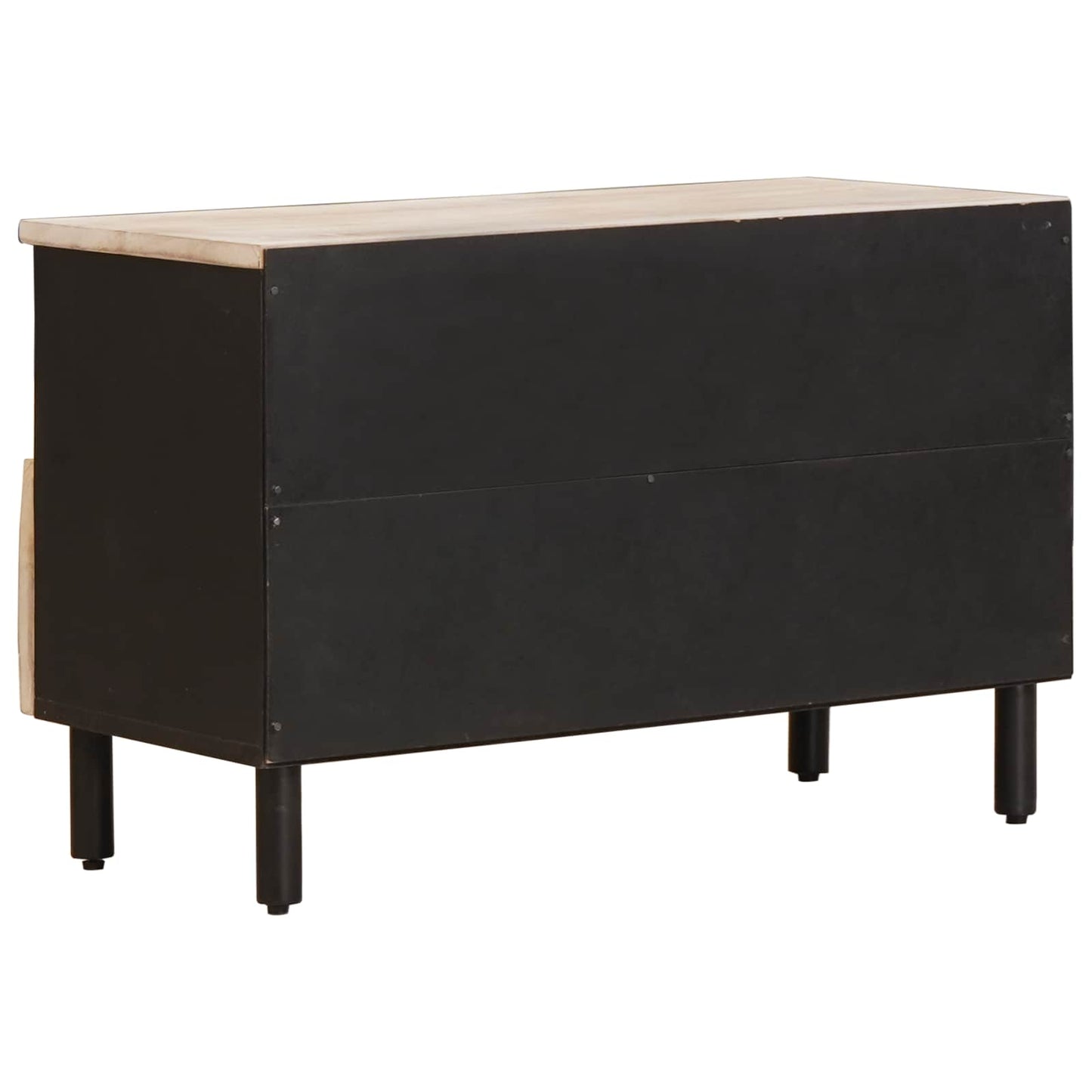 TV Cabinet White Wash Finish 70 x 33 x 46 cm Solid Mango Wood