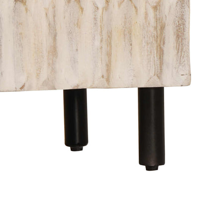 Sideboard White Wash Finish 60 x 33 x 75 cm Solid Mango Wood