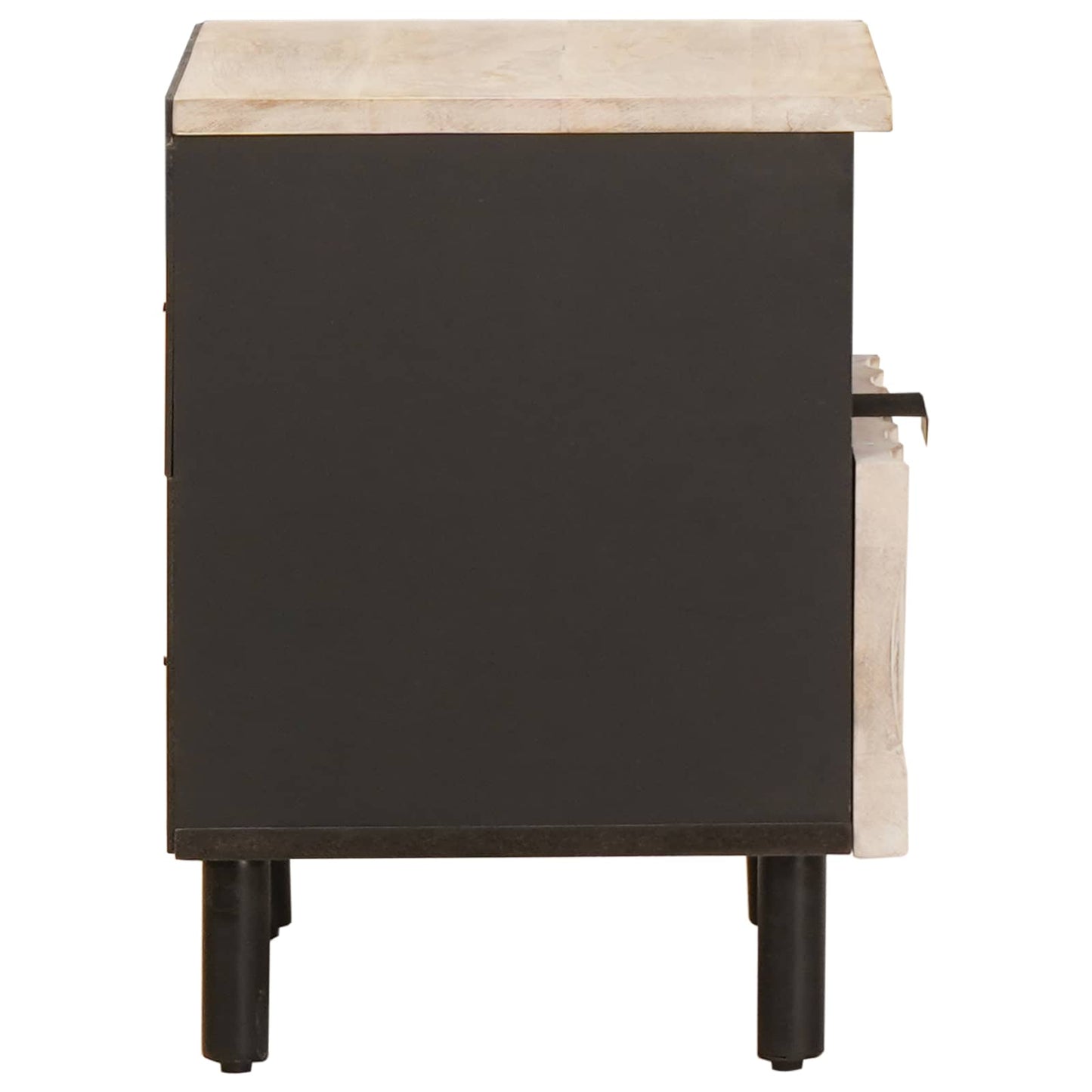 Bedside Cabinet 2 pcs White 40 x 33 x 46 cm Solid Mango Wood
