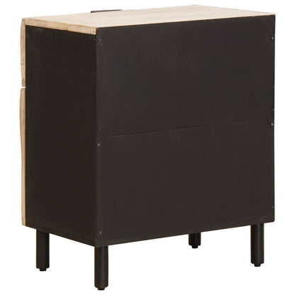 Bedside Cabinet White 50 x 33 x 60 cm Solid Mango Wood