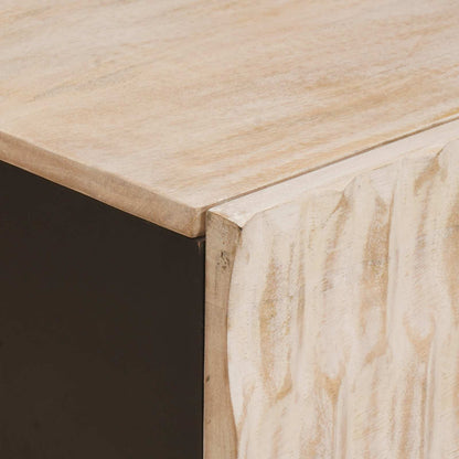 Coffee Table White 100 x 54 x 40 cm Solid Mango Wood