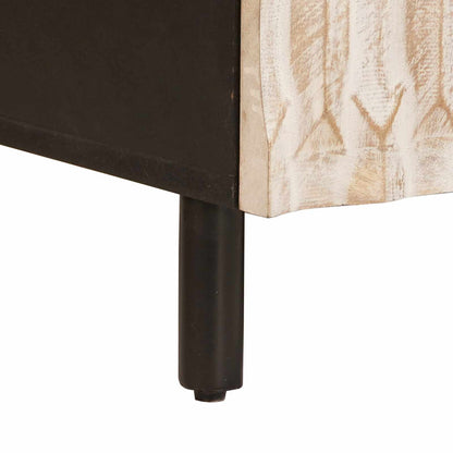 Coffee Table White 100 x 54 x 40 cm Solid Mango Wood
