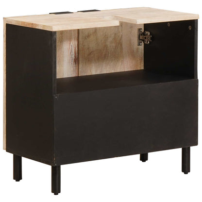 Bathroom Sink Cabinet White 62 x 33 x 58 cm Solid Mango Wood