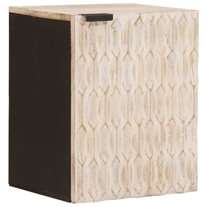 Bathroom Hanging Cabinet White 38 x 33 x 48 cm Solid Mango Wood