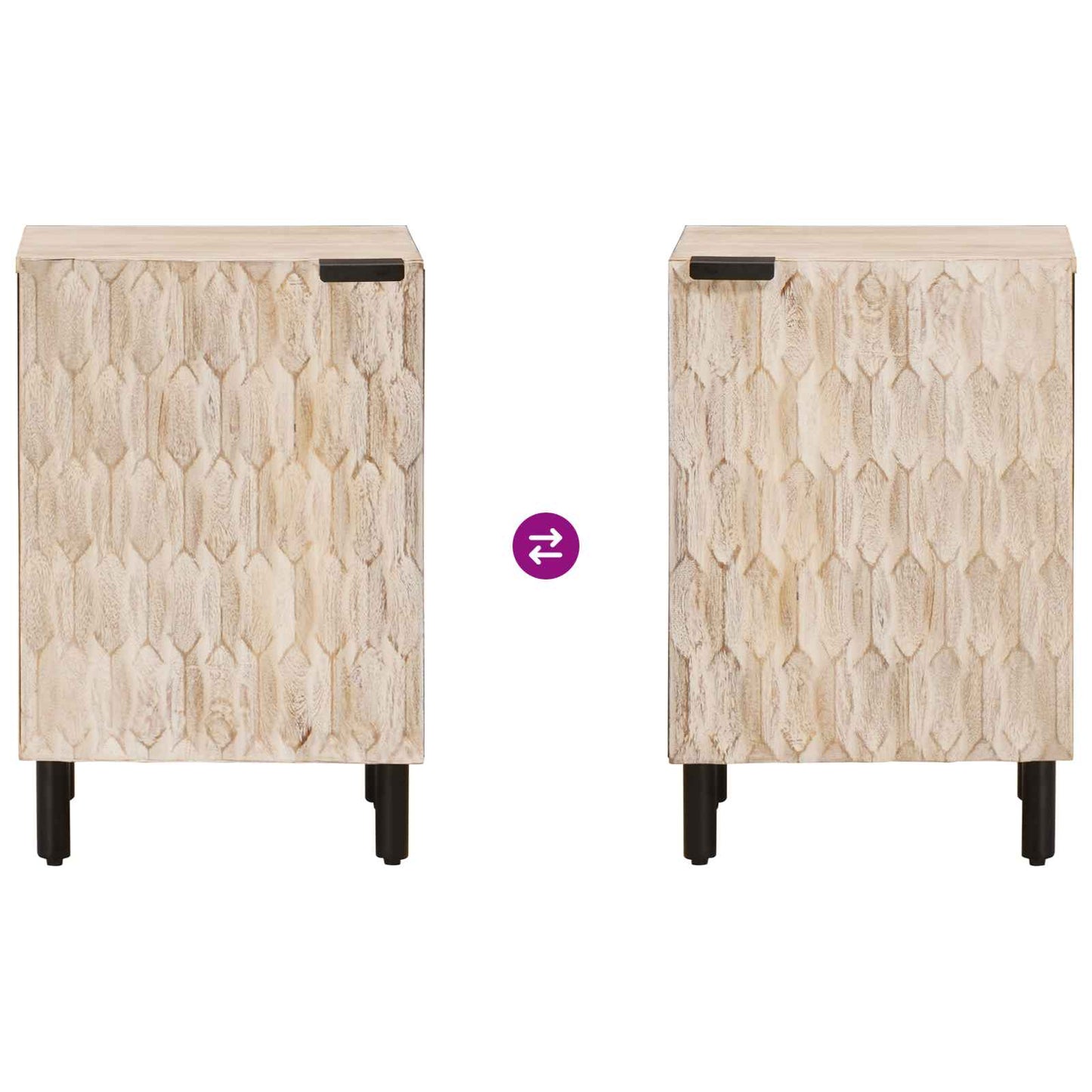 Bathroom Cabinet White 38 x 33 x 58 cm Solid Mango Wood