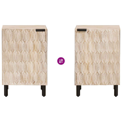 Bathroom Cabinet White 38 x 33 x 58 cm Solid Mango Wood