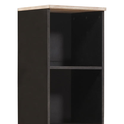 Bathroom Cabinet with Shelf Black and White 38 x 33 x 160 cm