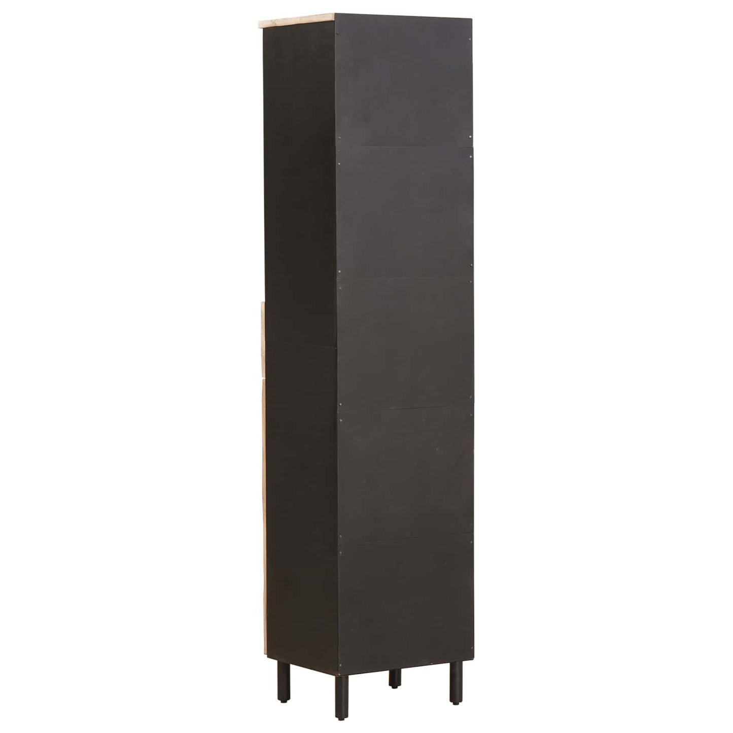 Bathroom Cabinet with Shelf Black and White 38 x 33 x 160 cm