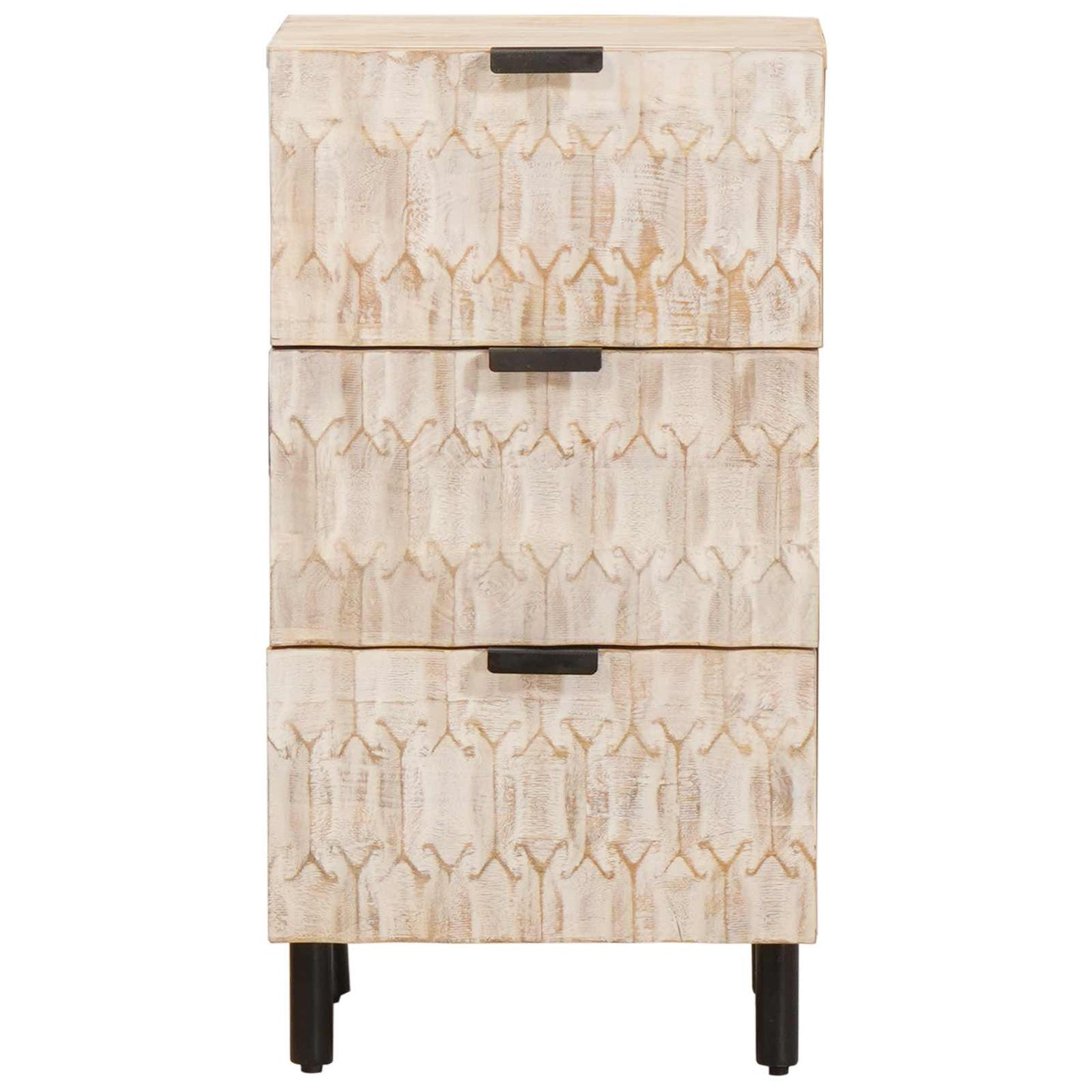 Sideboard White Wash Finish 40 x 33 x 75 cm Solid Mango Wood