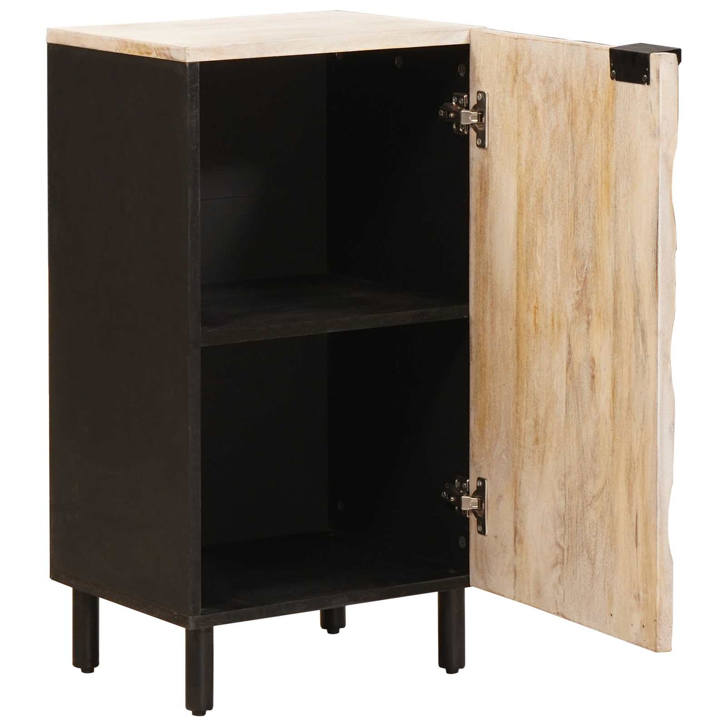 Sideboard White Wash Finish 40 x 33 x 75 cm Solid Mango Wood