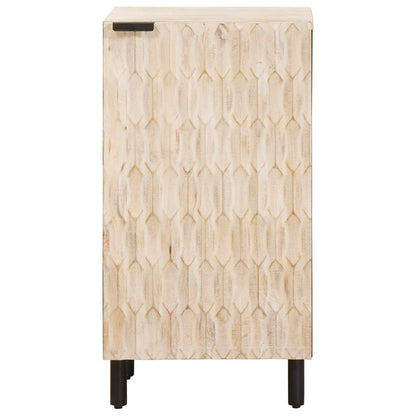 Sideboard White Wash Finish 40 x 33 x 75 cm Solid Mango Wood